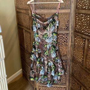 House of Harlow Camo Sequin Dress S